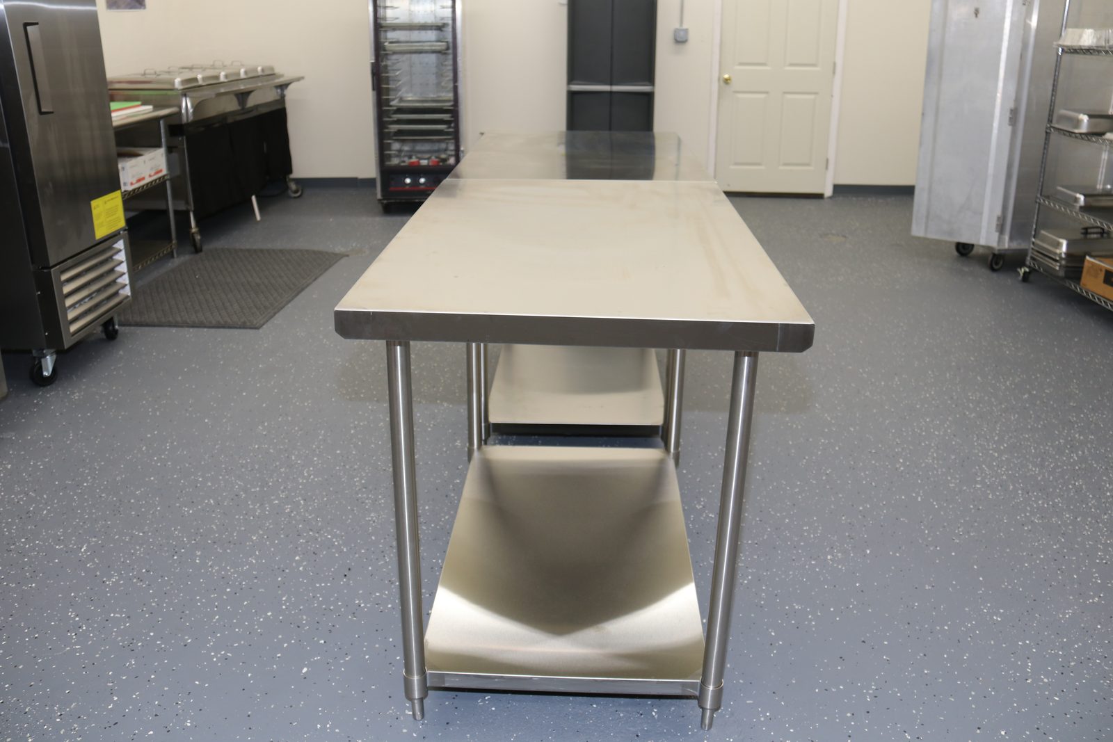 Stainless steel prep tables