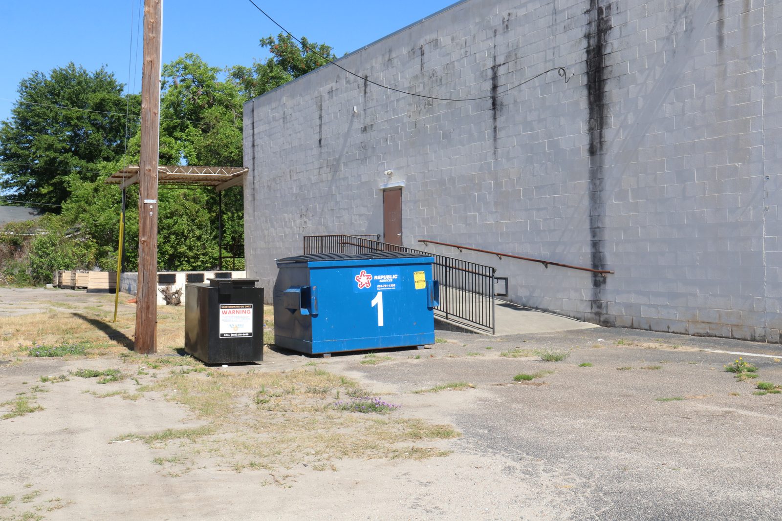 Rear lot and waste disposal