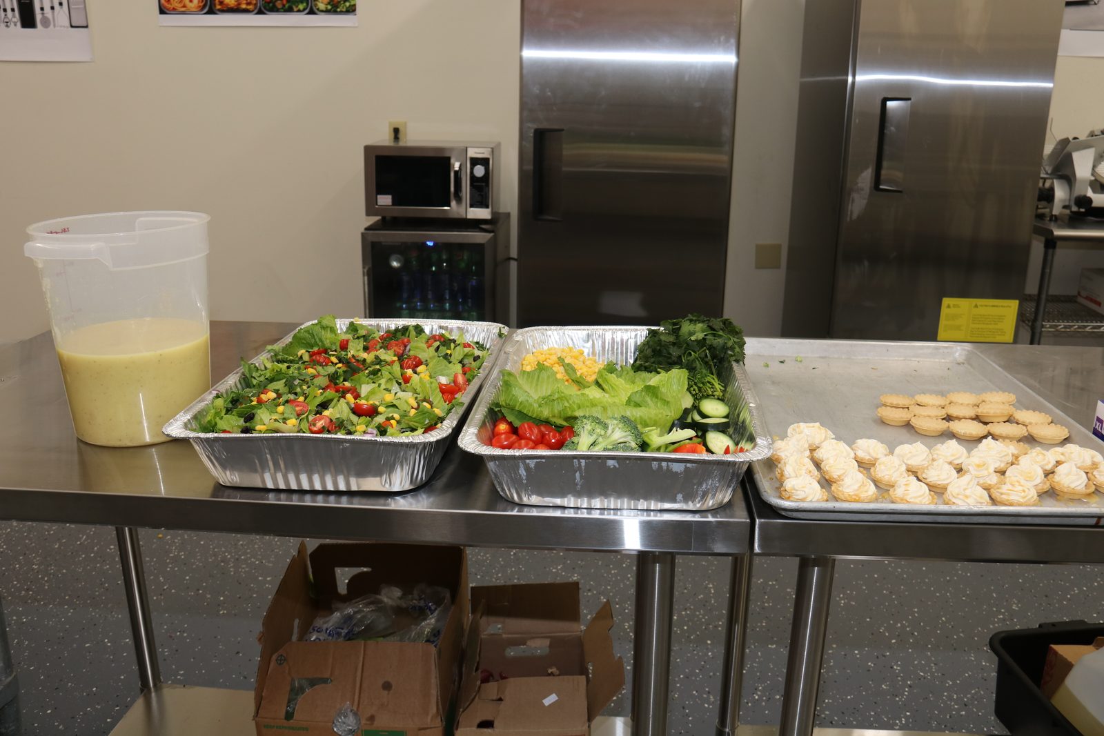 Catering trays plated and ready